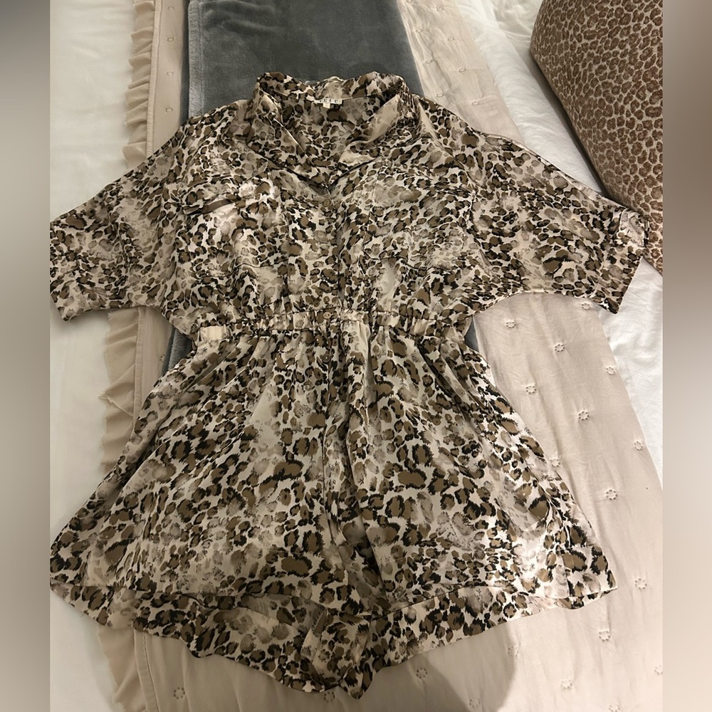 women’s leopard romper